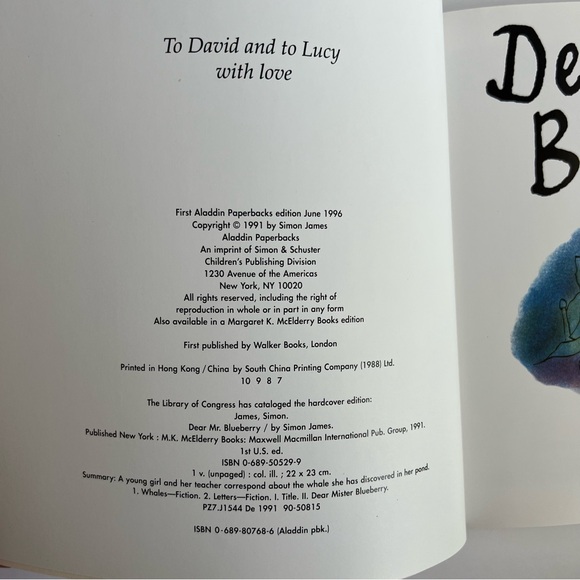 Dear Mr. Blueberry by Simon James children’s reading paperback book - Picture 5 of 17
